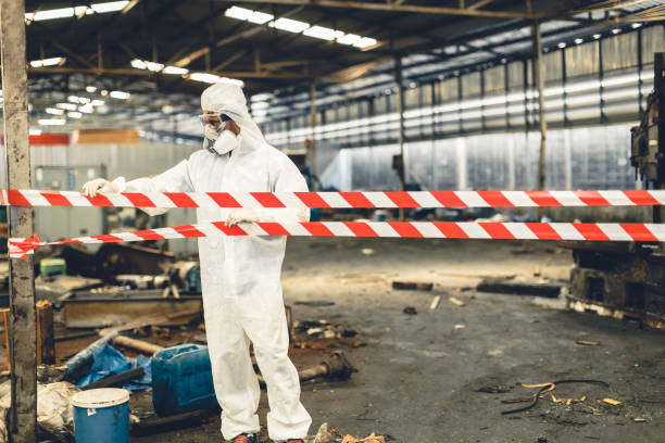 Professional Sewage Cleanup technician working in Dayton, NJ
